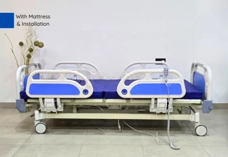 Fully Automatic Hospital Bed – Adjustable & Manual Backup (Thunder New B03)