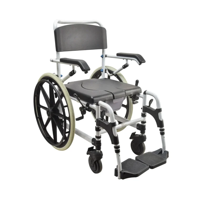 Portable Commode Chair with Big Wheels